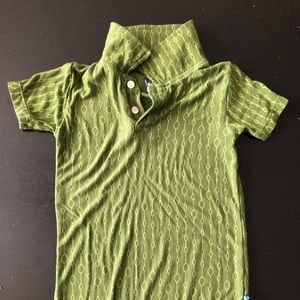 Olive green KicKee romper 6-12 months